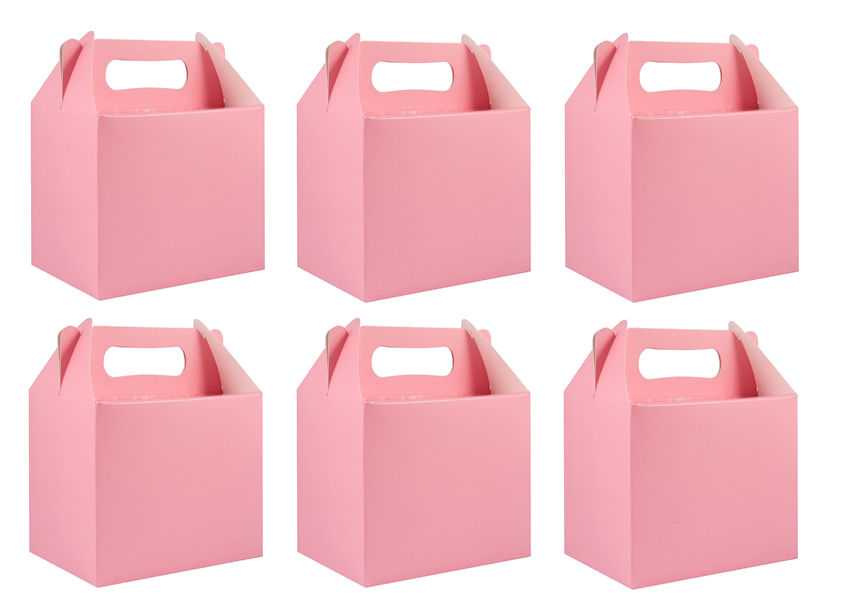 6 Coloured Party Boxes - Choose From 13 Colours - Food Lunch Cardboard Childrens - Picture 11 of 13