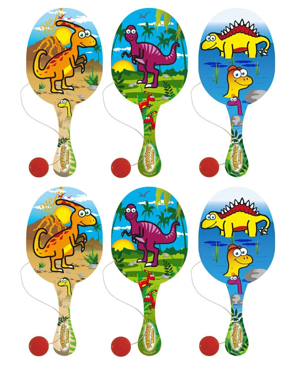Paddle Ball Schläger aus Holz - 6er Pack - Spielzeug Beute/Party Tasche Füllung Kinder/Kid Biff - Bild 9 von 15