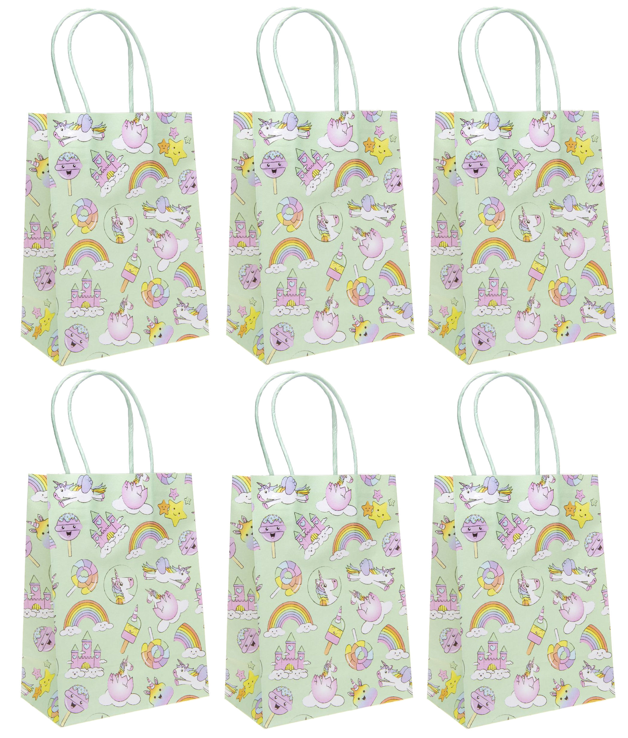 6 Large Themed Party Bags | 16x22x9 cm | Durable & Eco-Friendly Paper Gift Bags - Picture 26 of 31