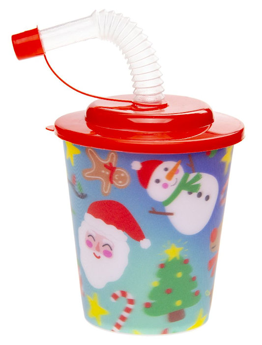 12 Reusable Plastic 3D Cups & Straws - Party Tableware Kids Party Events BBQ - Picture 2 of 26