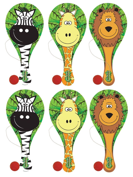 Paddle Ball Schläger aus Holz - 6er Pack - Spielzeug Beute/Party Tasche Füllung Kinder/Kid Biff - Bild 13 von 15