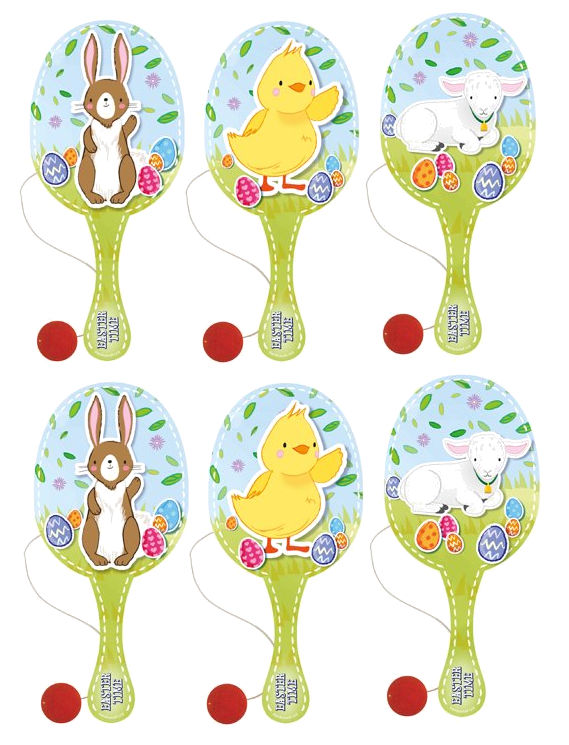 Paddle Ball Schläger aus Holz - 6er Pack - Spielzeug Beute/Party Tasche Füllung Kinder/Kid Biff - Bild 5 von 15