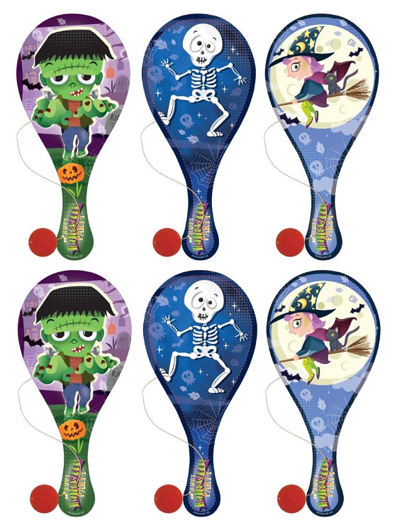 Paddle Ball Schläger aus Holz - 6er Pack - Spielzeug Beute/Party Tasche Füllung Kinder/Kid Biff - Bild 3 von 15