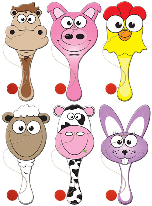 Paddle Ball Schläger aus Holz - 6er Pack - Spielzeug Beute/Party Tasche Füllung Kinder/Kid Biff - Bild 12 von 15