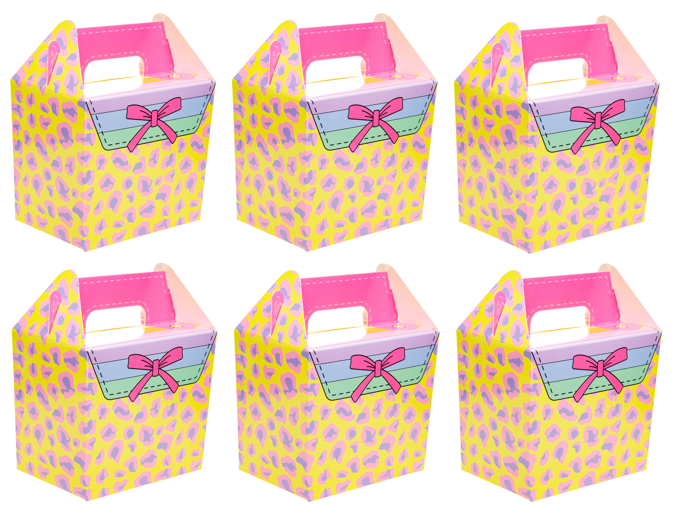 Themed Party Food Lunch Boxes | Set of 6 | Eco-Friendly Cardboard | 14x9.5x12 cm - Picture 39 of 41