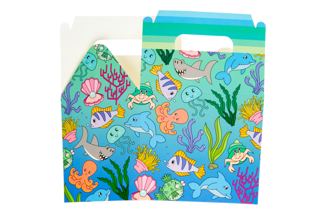 Themed Party Food Lunch Boxes | Set of 6 | Eco-Friendly Cardboard | 14x9.5x12 cm - Picture 26 of 41
