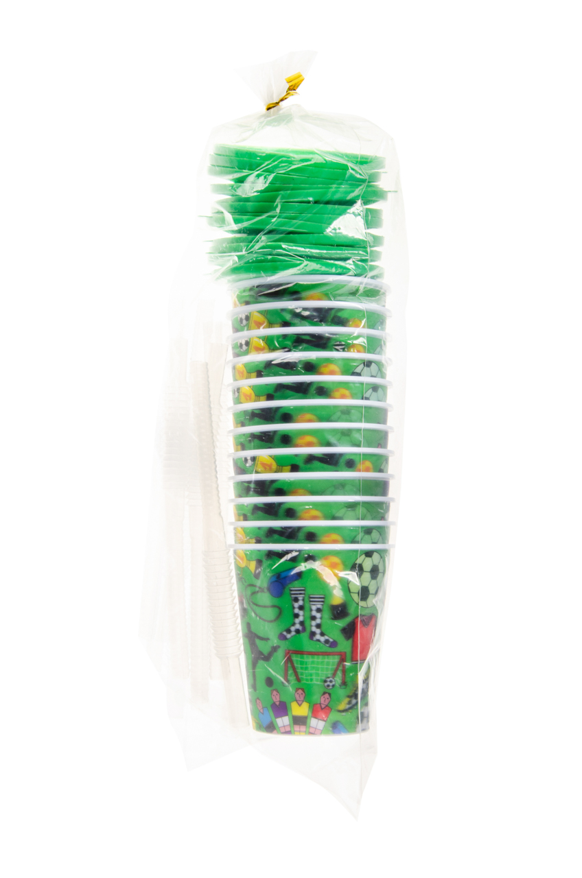 12 Reusable Plastic 3D Cups & Straws - Party Tableware Kids Party Events BBQ - Picture 15 of 26