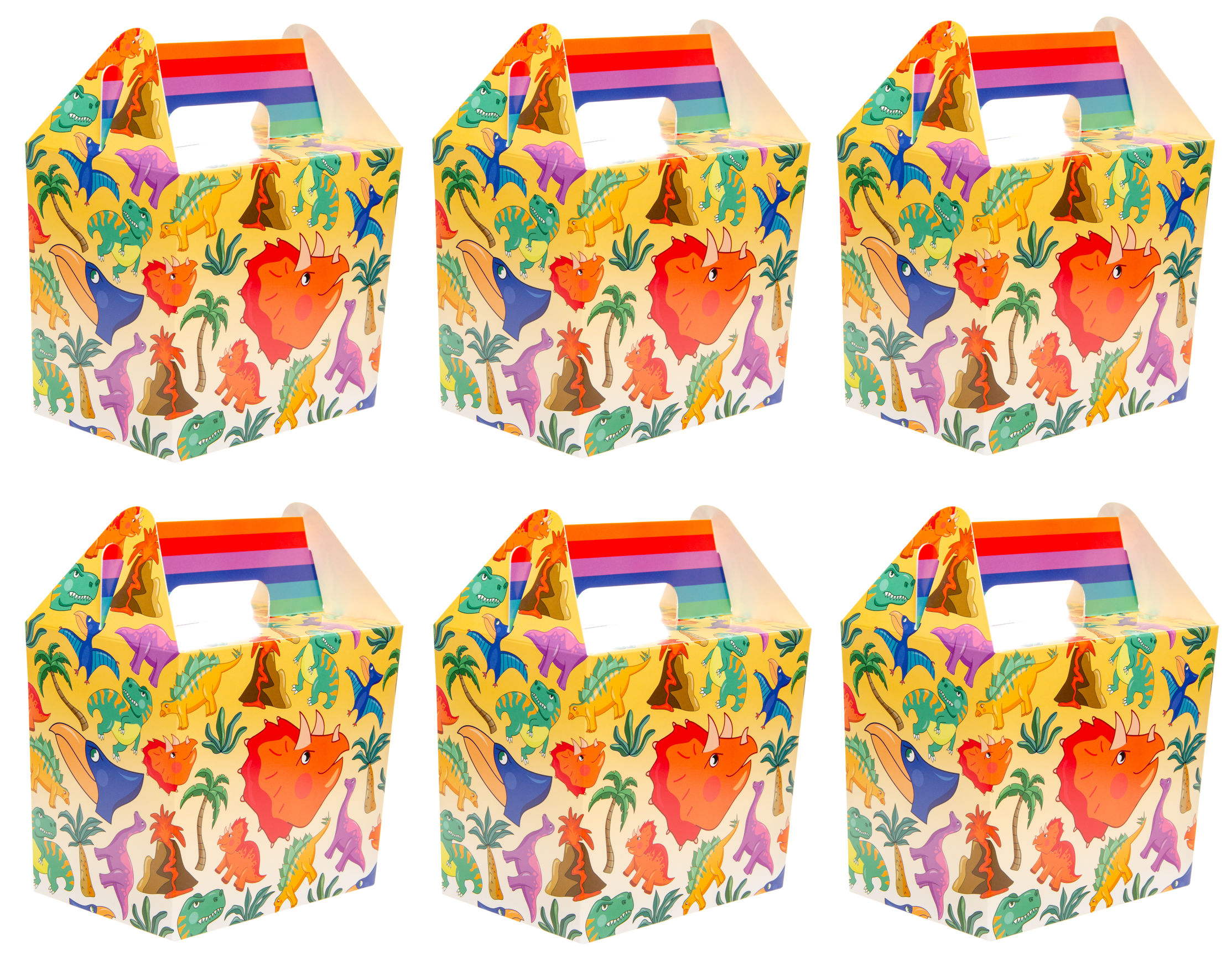 Themed Party Food Lunch Boxes | Set of 6 | Eco-Friendly Cardboard | 14x9.5x12 cm - Picture 20 of 41
