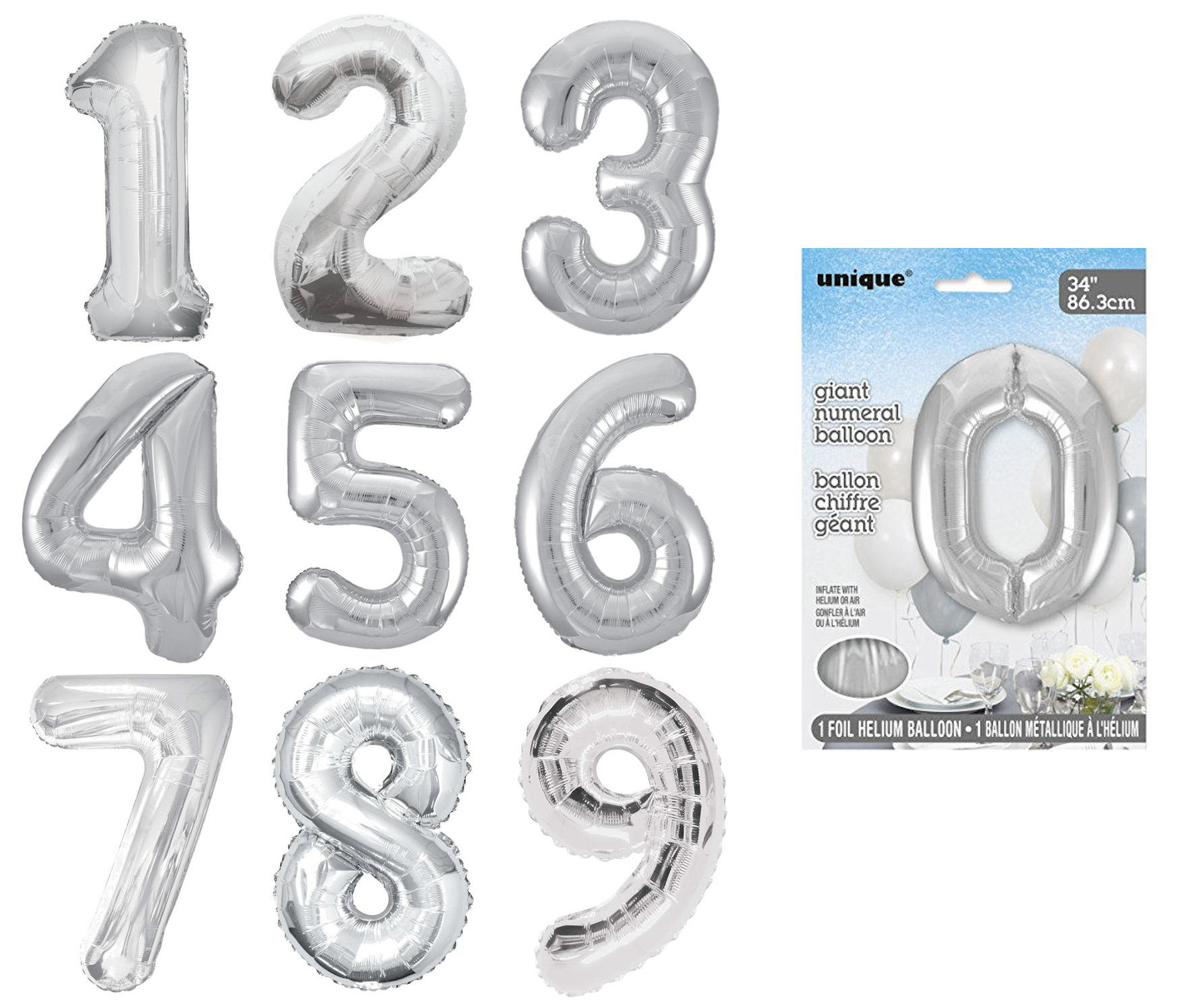 giant foil number balloons