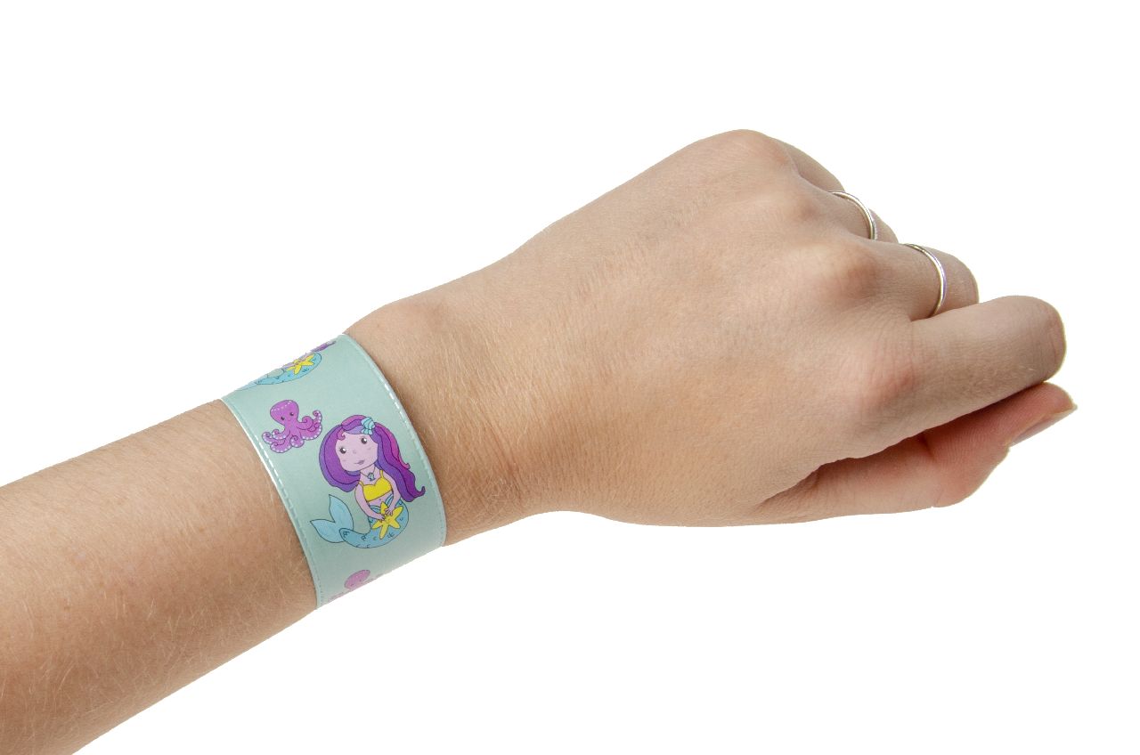 12 Slap Band Bracelets - Kid Party Bags Favour Snap Wrist Stocking Filler Loot - Picture 12 of 27