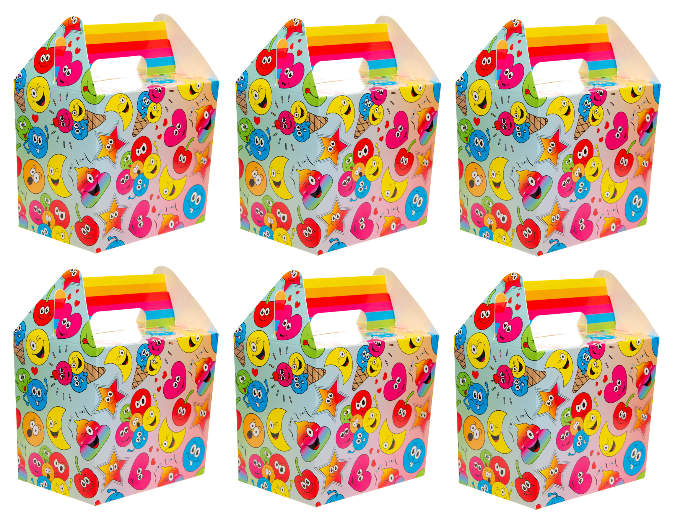 Themed Party Food Lunch Boxes | Set of 6 | Eco-Friendly Cardboard | 14x9.5x12 cm - Picture 14 of 41