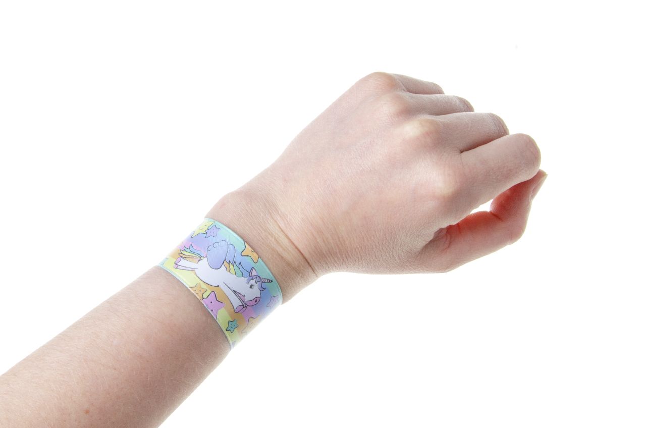 12 Slap Band Bracelets - Kid Party Bags Favour Snap Wrist Stocking Filler Loot - Picture 21 of 27