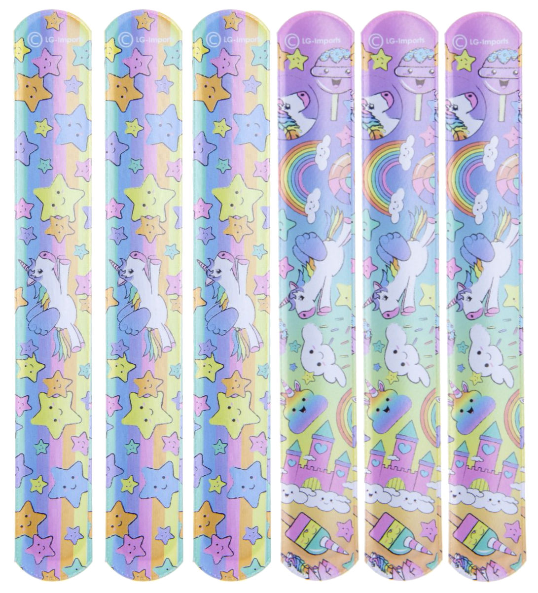 12 Slap Band Bracelets - Kid Party Bags Favour Snap Wrist Stocking Filler Loot - Picture 20 of 27