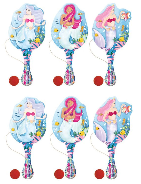 Paddle Ball Schläger aus Holz - 6er Pack - Spielzeug Beute/Party Tasche Füllung Kinder/Kid Biff - Bild 4 von 15