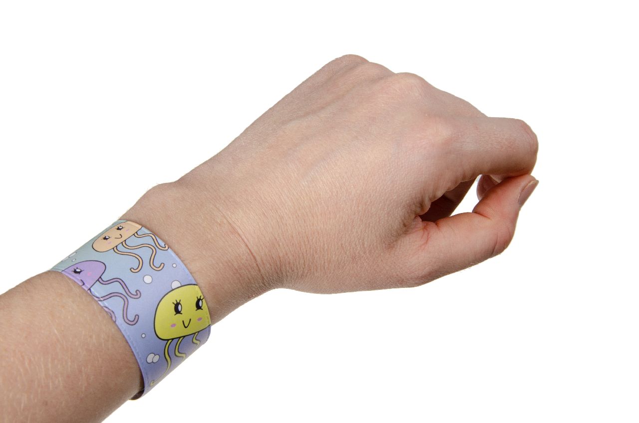 12 Slap Band Bracelets - Kid Party Bags Favour Snap Wrist Stocking Filler Loot - Picture 19 of 27