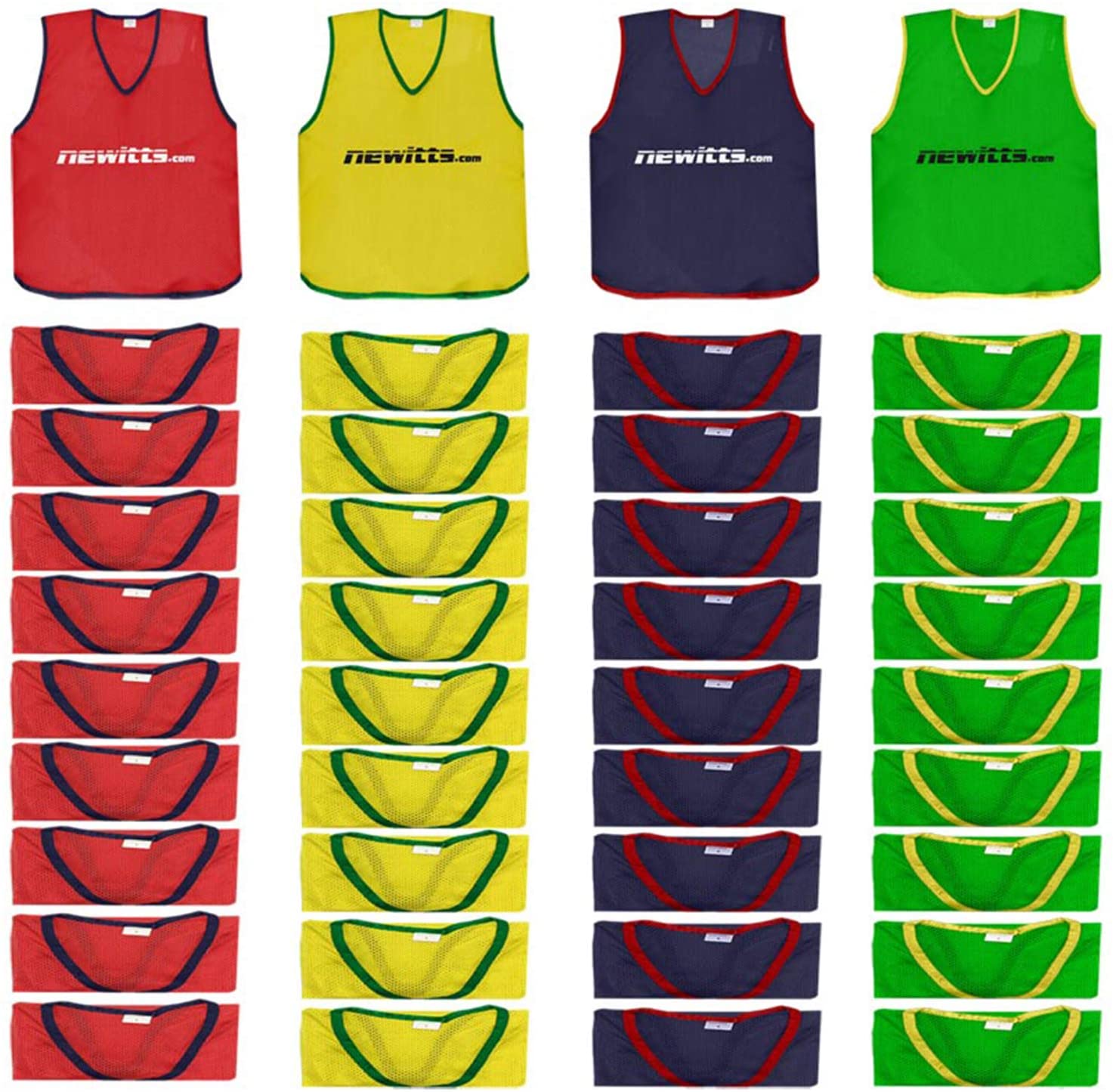 Football Sport Soccer Adult Medium Training Bibs Set of 10 Numbered