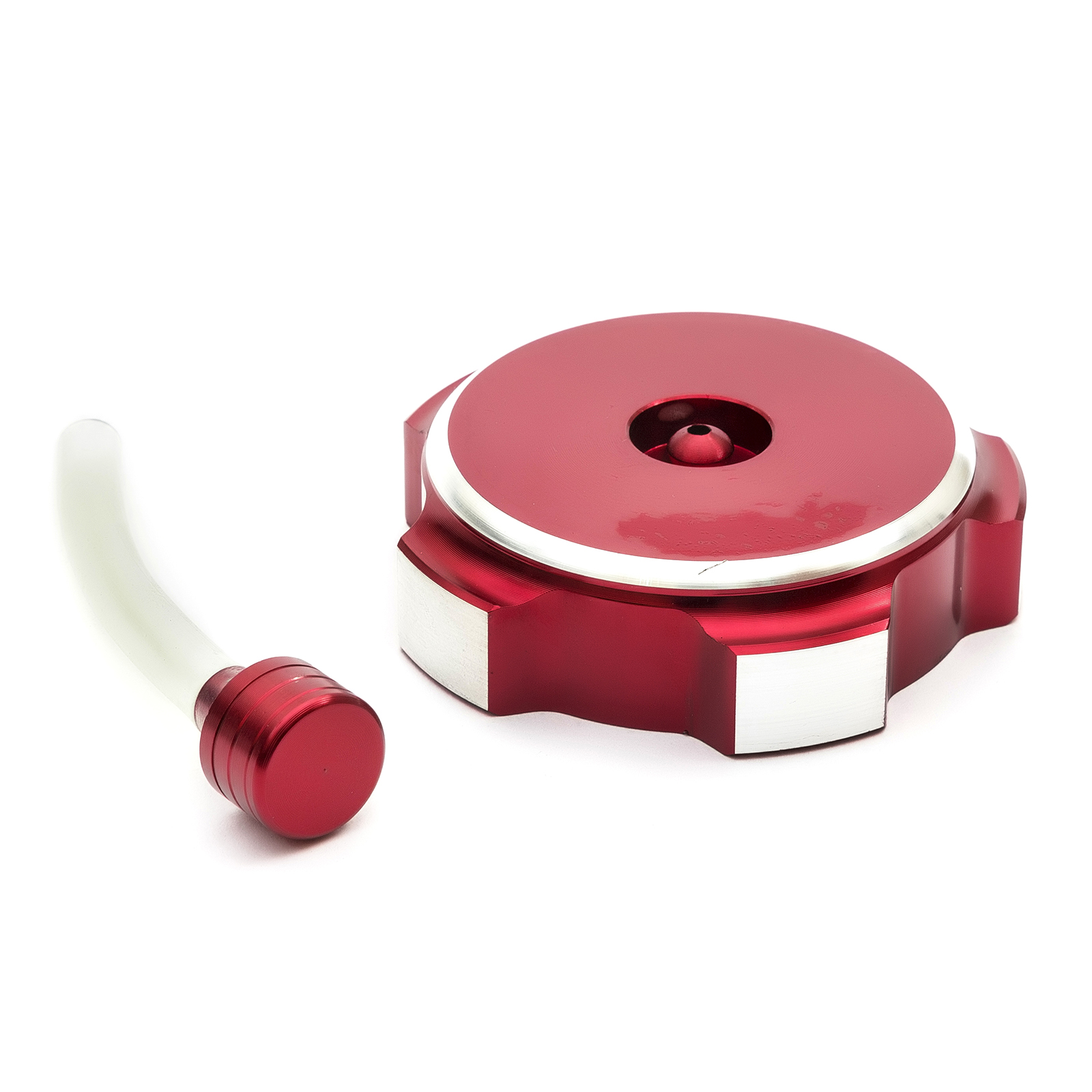 Pit Dirt Bike Red Silver ALLOY FUEL PETROL TANK CAP 50cc 110cc 125cc