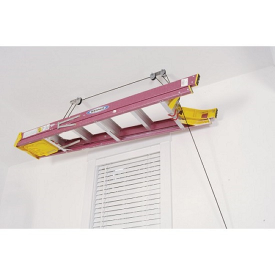 Ladder Board Ceiling Storage Garage Shed Pulley Overhead Roof