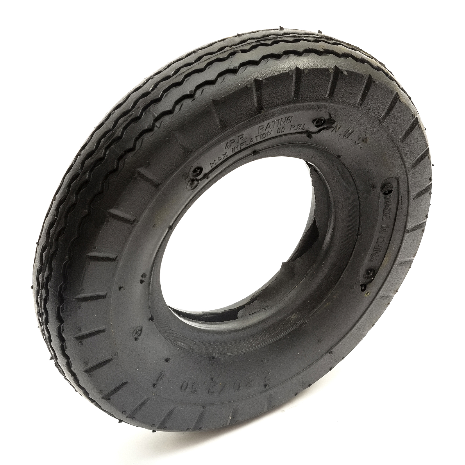 Heavy Duty Tyre 2.80/2.504 4 Ply Line Tread 4 Inch Wheel Electric