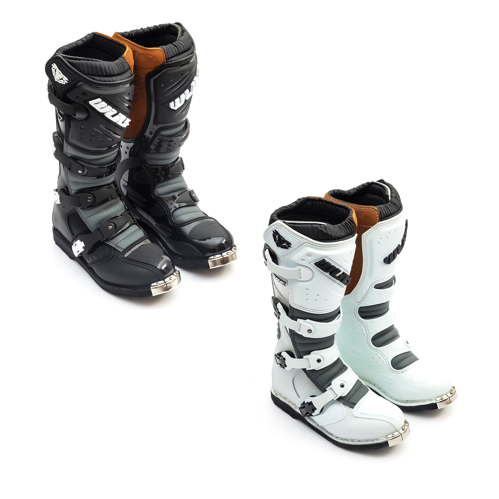 Wulf Mens Motorbike Motocross Boots Trials Off Road Adults Quad Dirt Bike ATV Enduro Motorcycle Sports Boots Rubber Sole Comfortable Black EU 45