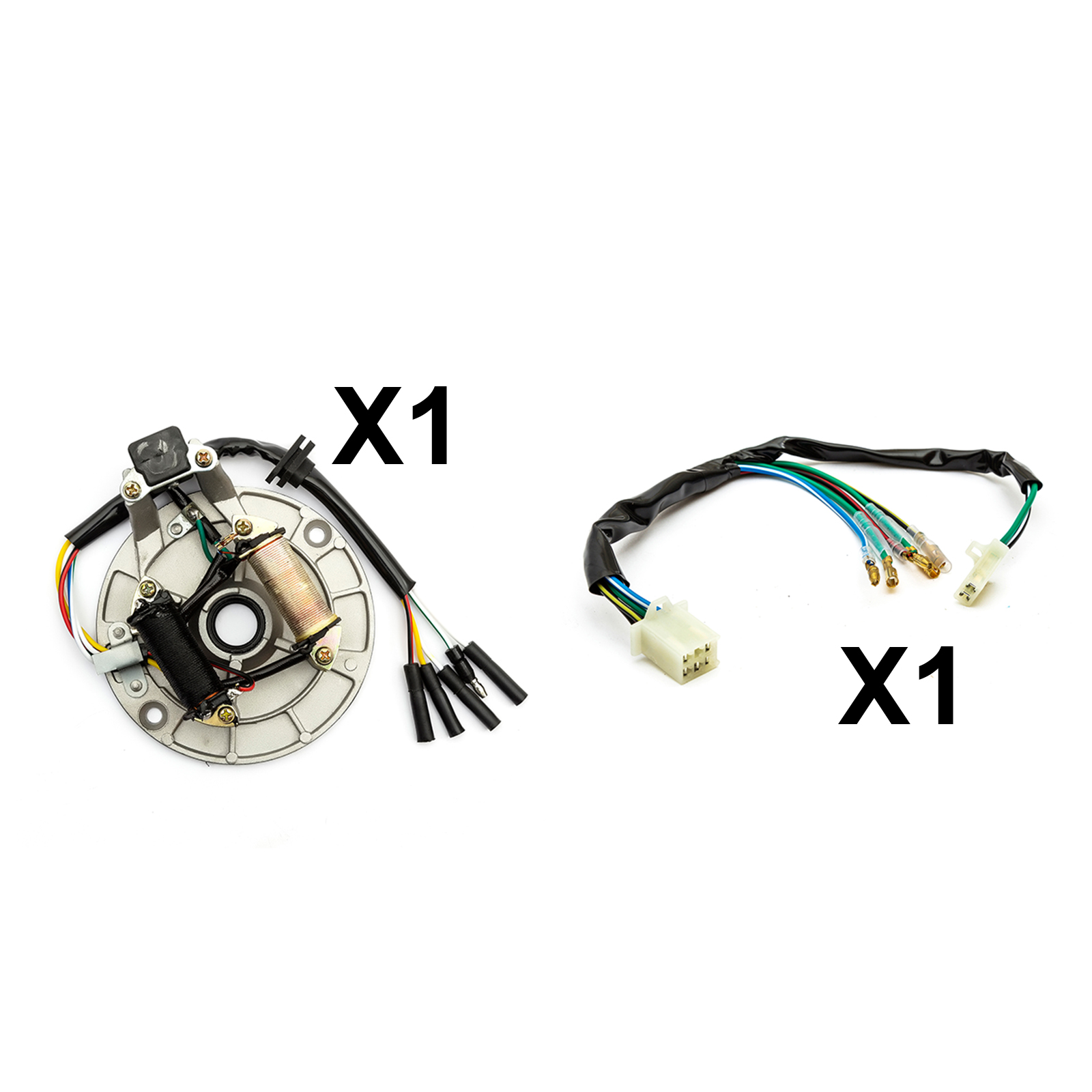 Pit Dirt Bike Wiring Loom + Stator Kick Start 110cc 125cc 140cc