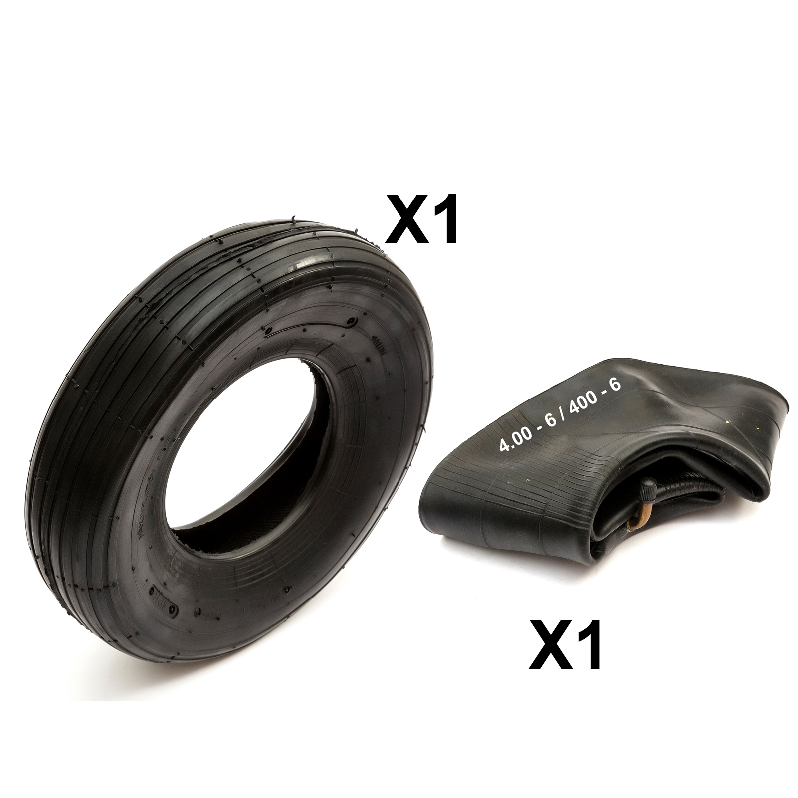 Mobility Scooter Tyre & Inner Tube 4.006 4006 400x6 Ribbed Rib Tread