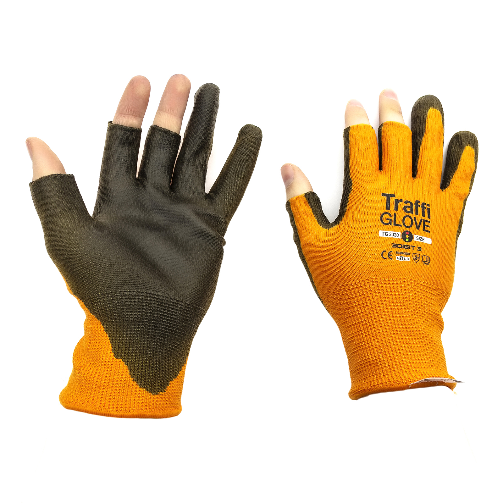 Traffiglove Cut Resistant Level 3 Heavy Duty Safety Work Grip Gardening Gloves 