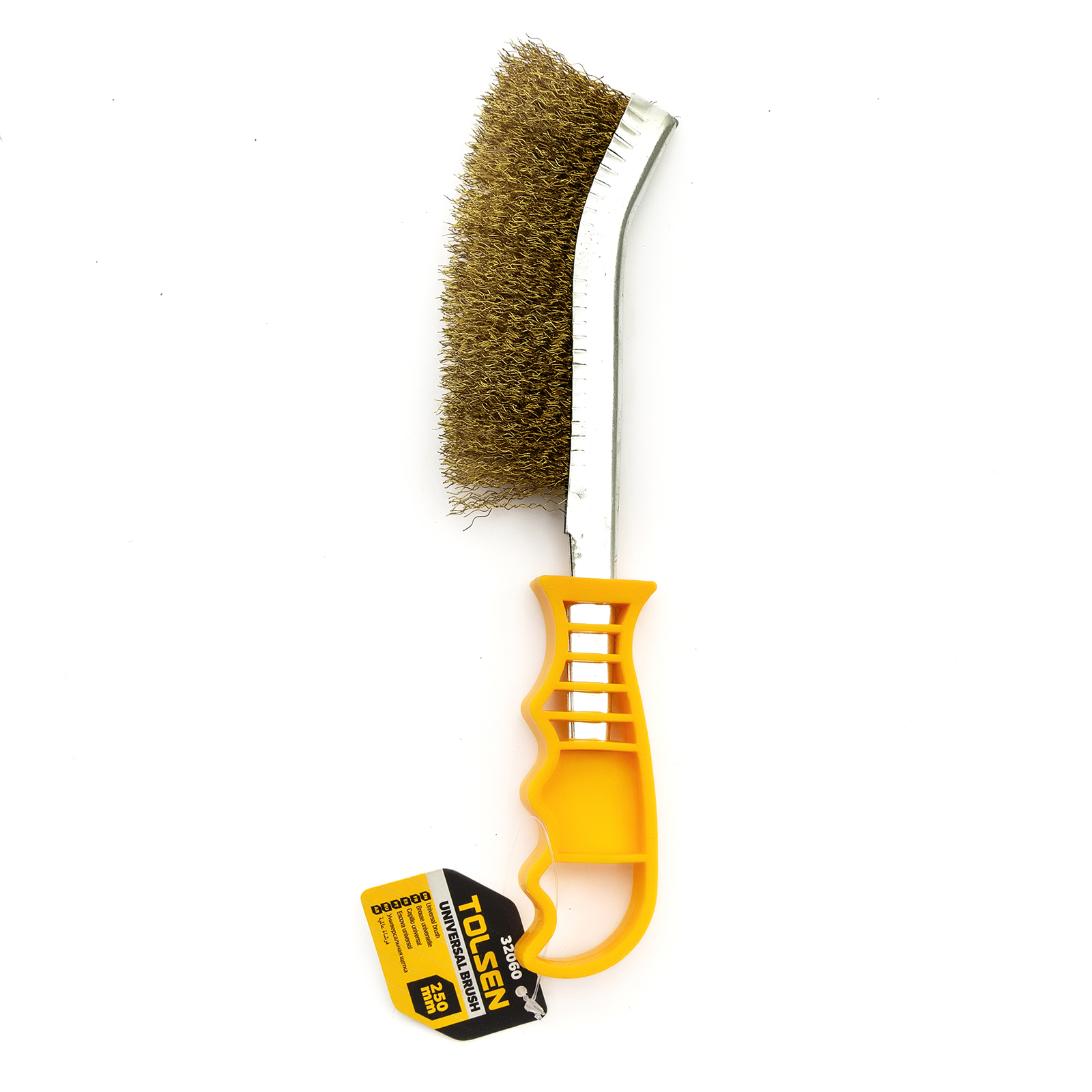 Tolsen Heavy Duty Stainless Steel Curved Wire Brush 250mm 10" Rust