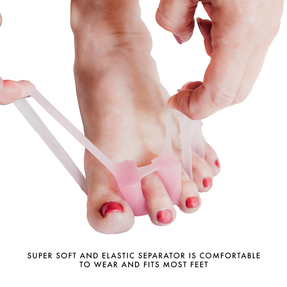 Silicone Gel Toe Separators Foot Bunions Overlapping Pedicure Pain
