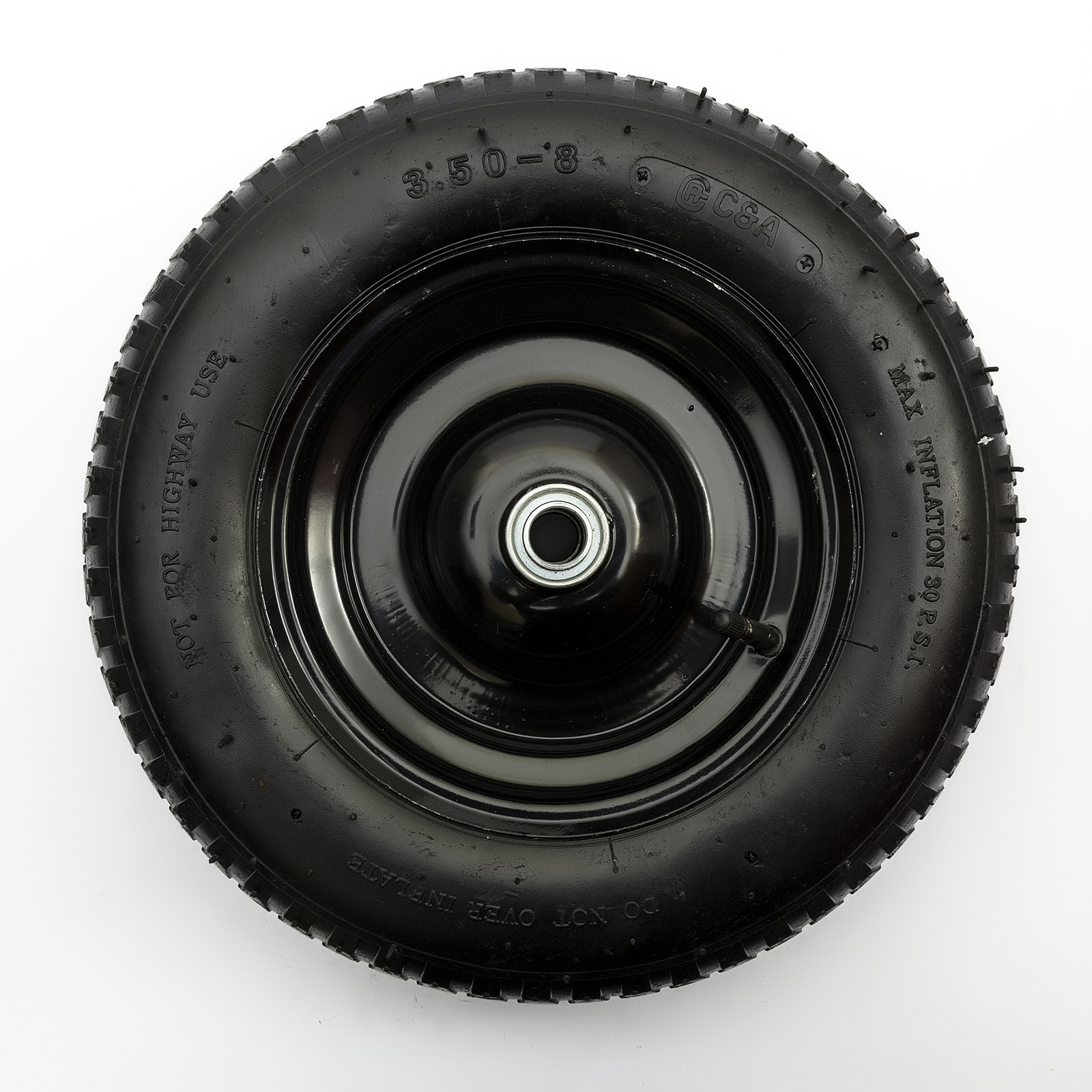 2x 14" 4 Ply 3.508 Wheelbarrow Metal Wheel & Tyre Innertube Builder