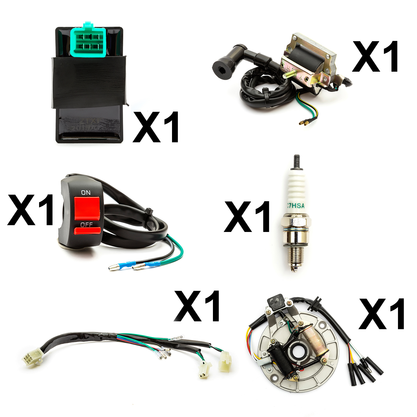 Tnempower Org For Pit Bike 110cc 125cc 140cc Wiring Loom On Off Switch Coil Cdi Spark Plug Kit Motors Atv Side By Side Utv Electrical Components