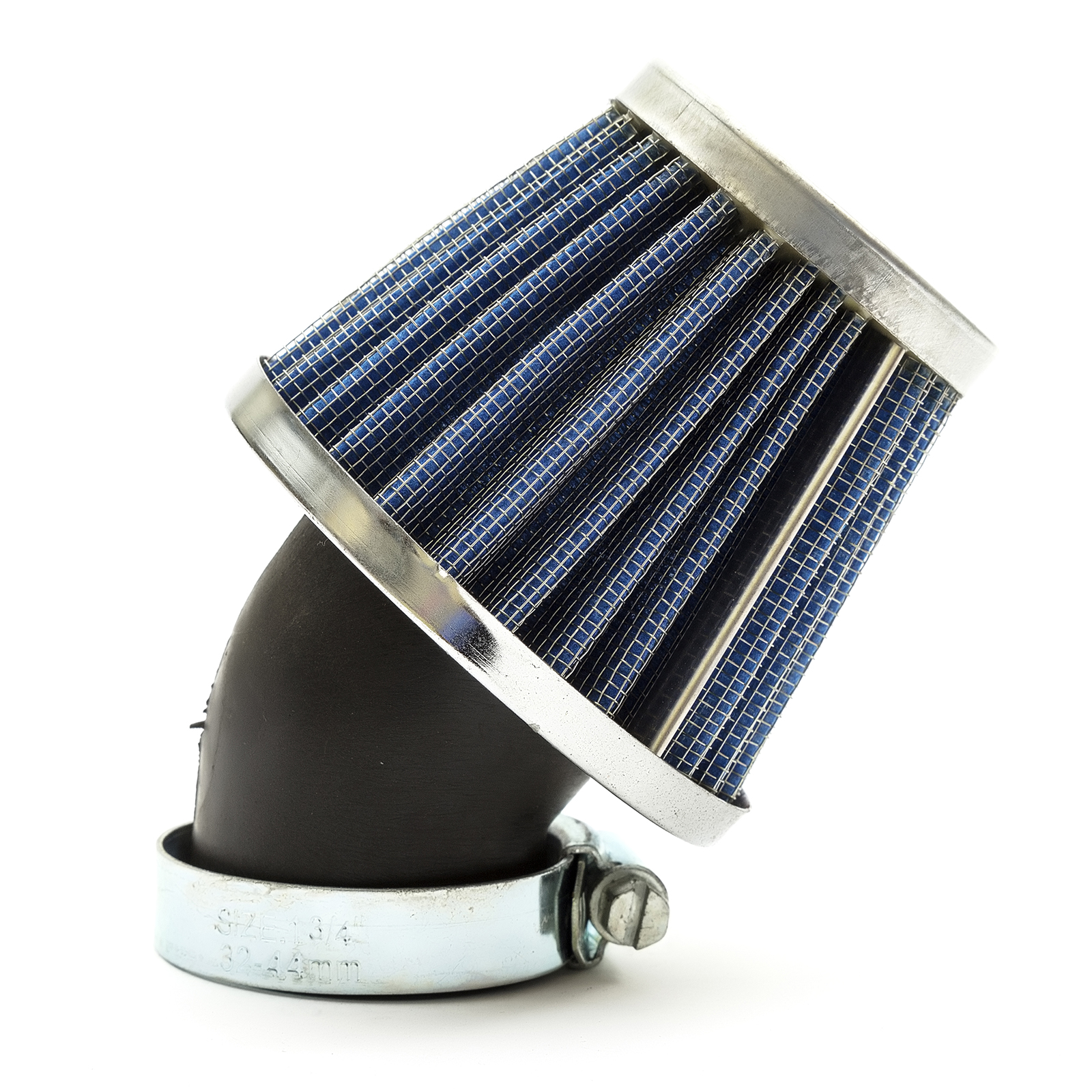 36mm Scooter Air Filter Blue Performance Mushroom Style Bent Angled Neck /& Cover