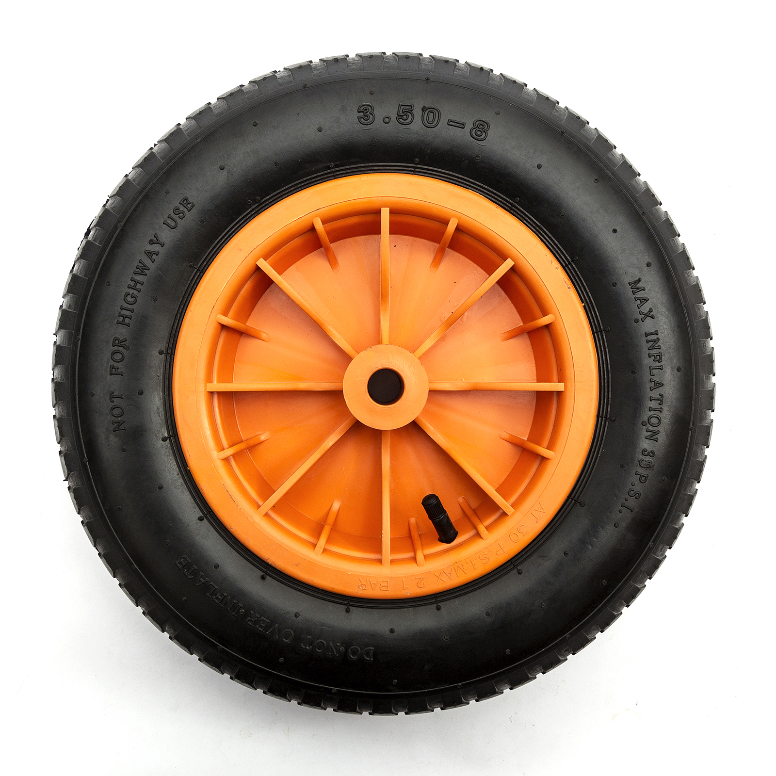 14" 14 Inch Inflatable Pneumatic Wheelbarrow Wheel Tyre Red Inner Tube