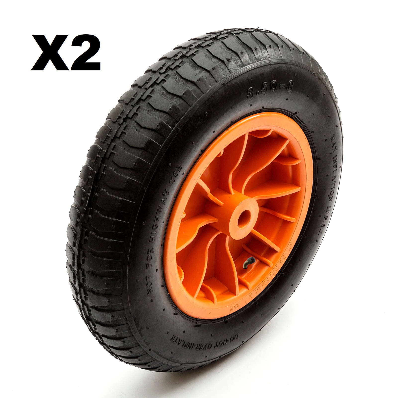 2x 14" 3.508 Trailer Jockey Wheel Barrow Pneumatic Tyre Wheel Inner Tube JetSki eBay