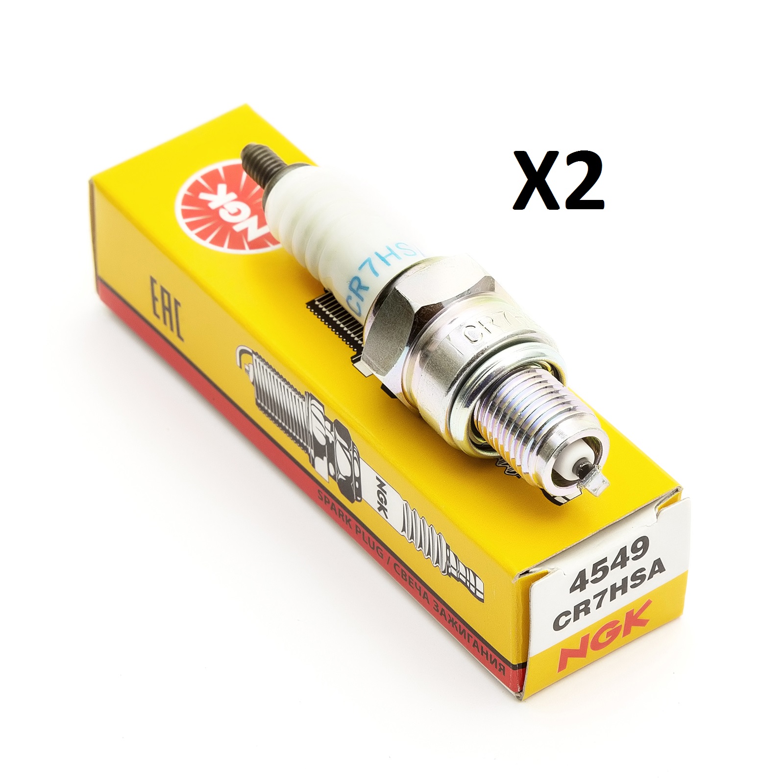 2x NGK C7HSA Spark Plug Fits Pit Bikes & Quad Bike ATV 50cc 90cc 110cc