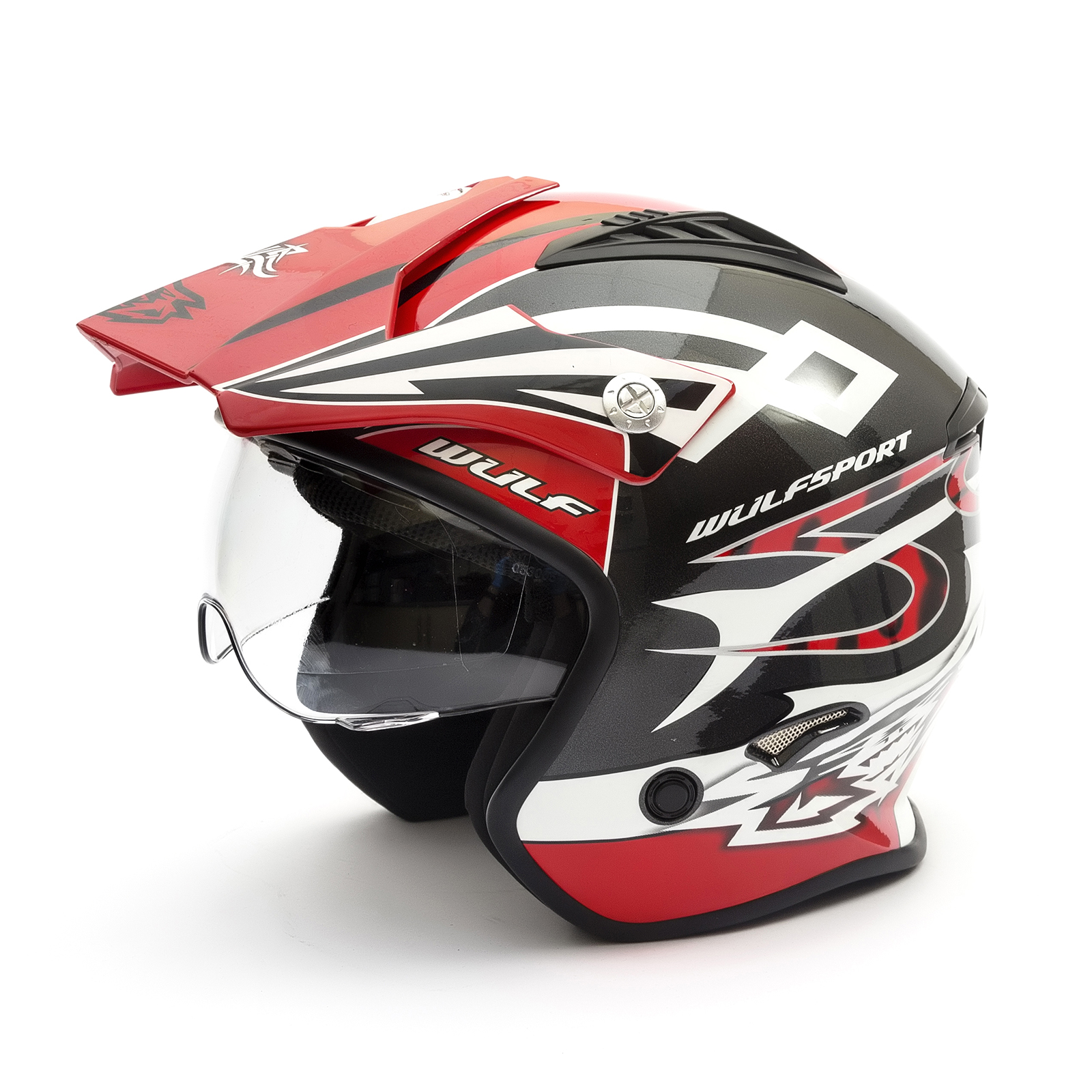 Wulfsport Adulte Vista Casque Jet Large Rouge Moto Roadbike Ebay