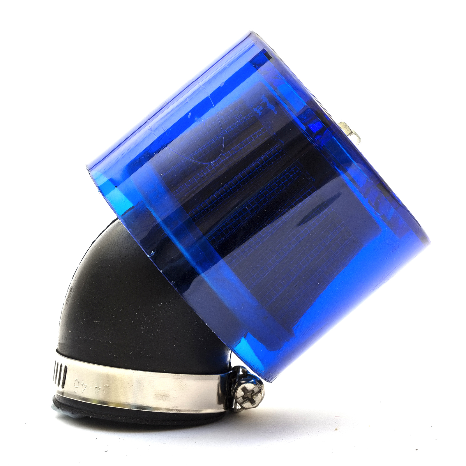 36mm Scooter Air Filter Blue Performance Mushroom Style Bent Angled Neck /& Cover
