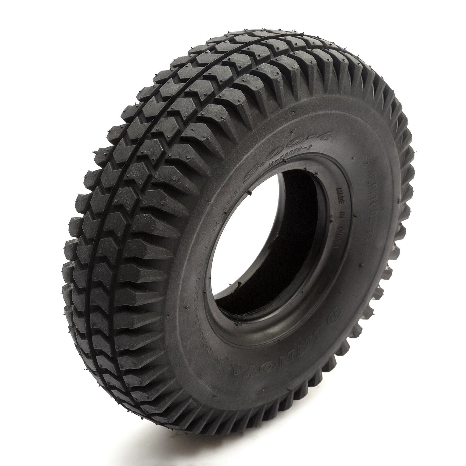 2x Tyre & Innertube 3.004 Black Block Tread Mobility Scooter 4 Inch
