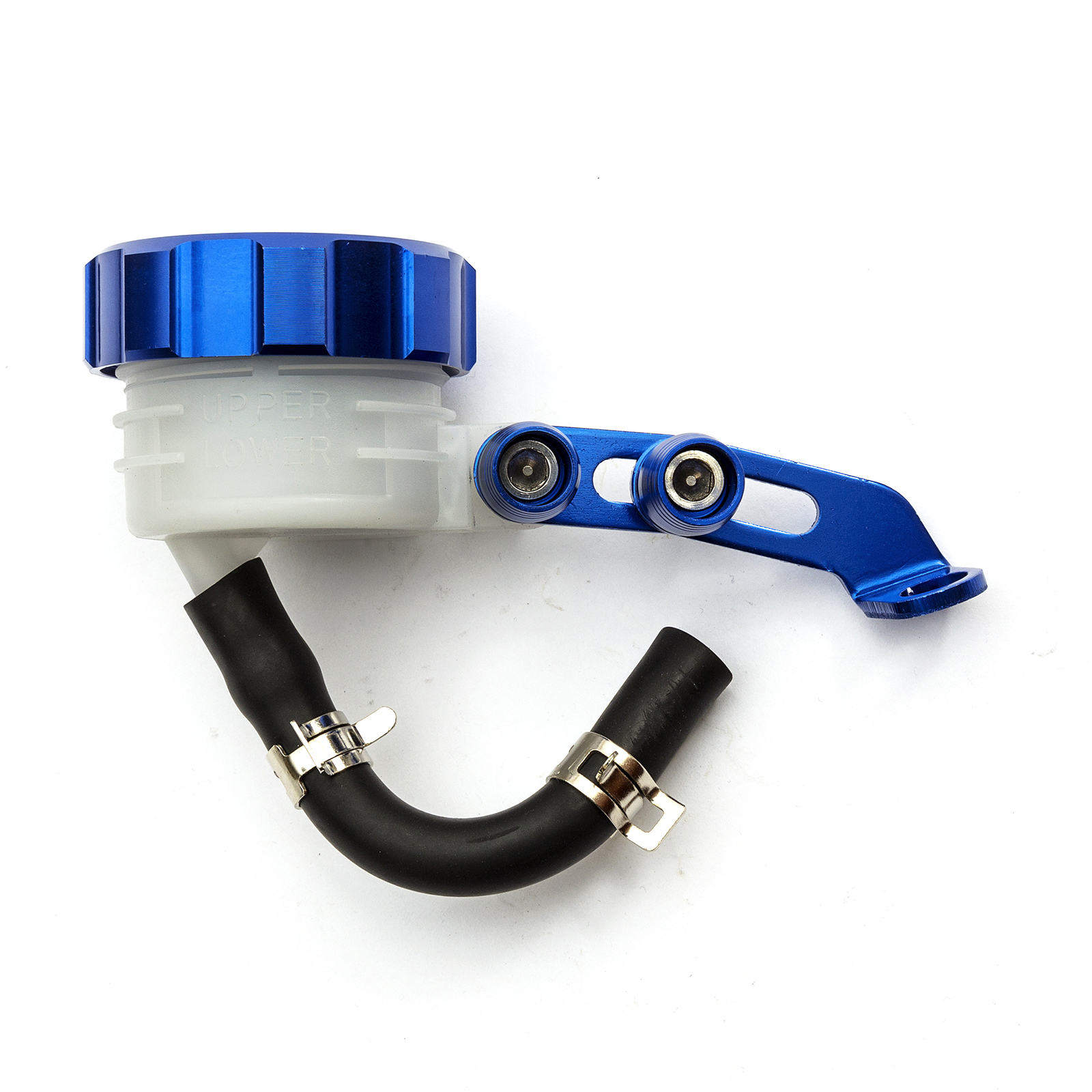 Brake Fluid Reservoir Bottle Alloy Blue Cap Motorbike Fits Honda Yamaha