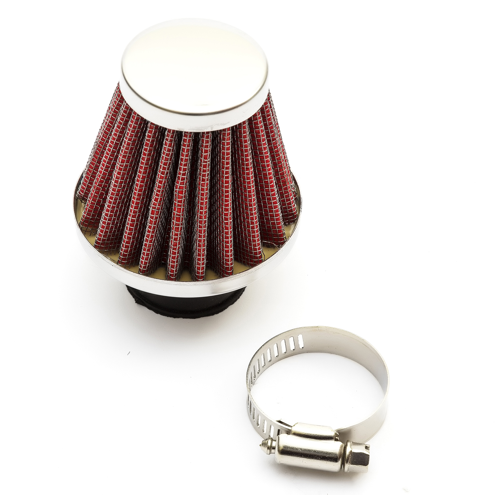 25mm Motorcycle Crankcase Breather Air Filter Red Mushroom Style