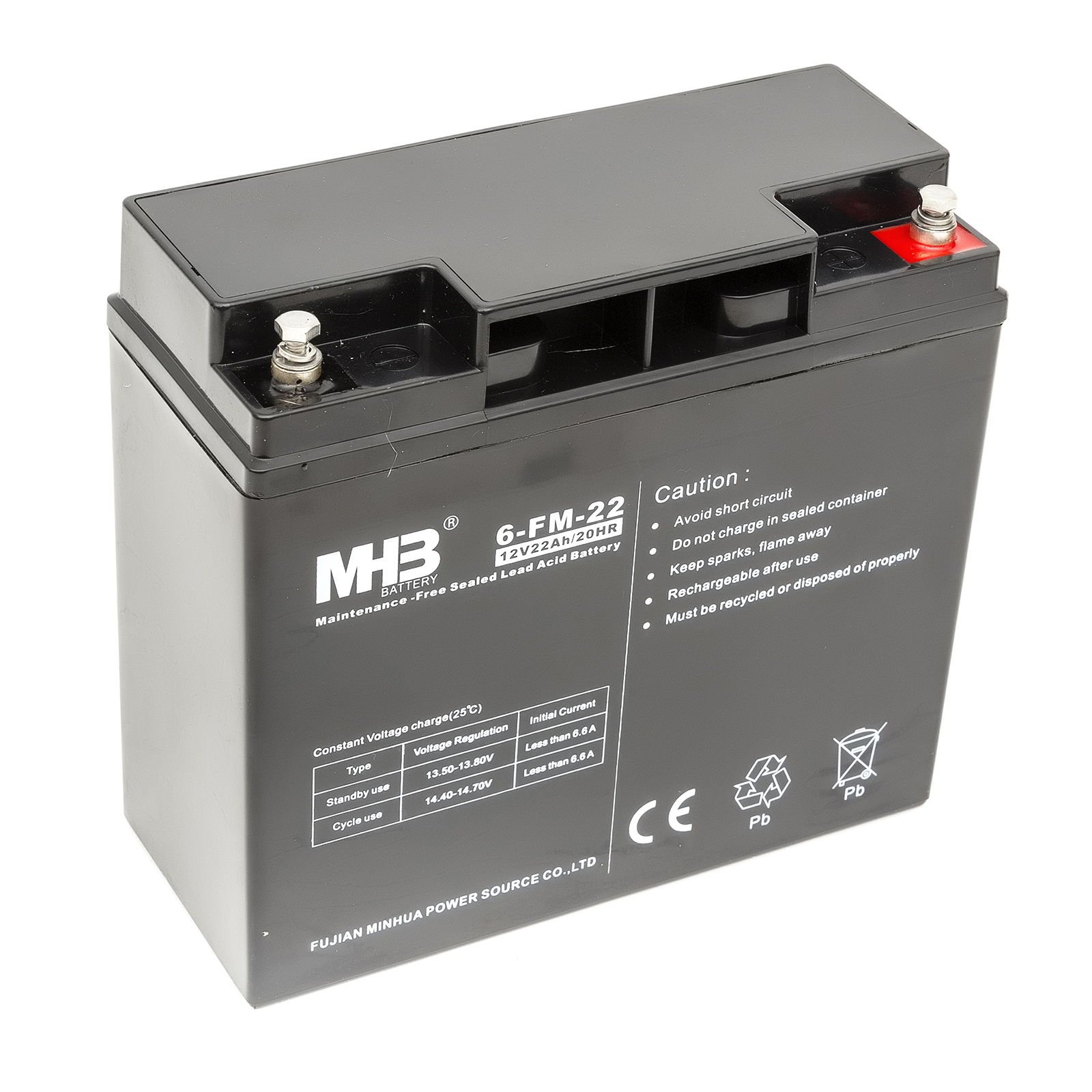 MHB Lead Acid Sealed Rechargeable AGM Battery 12v 22Ah ...