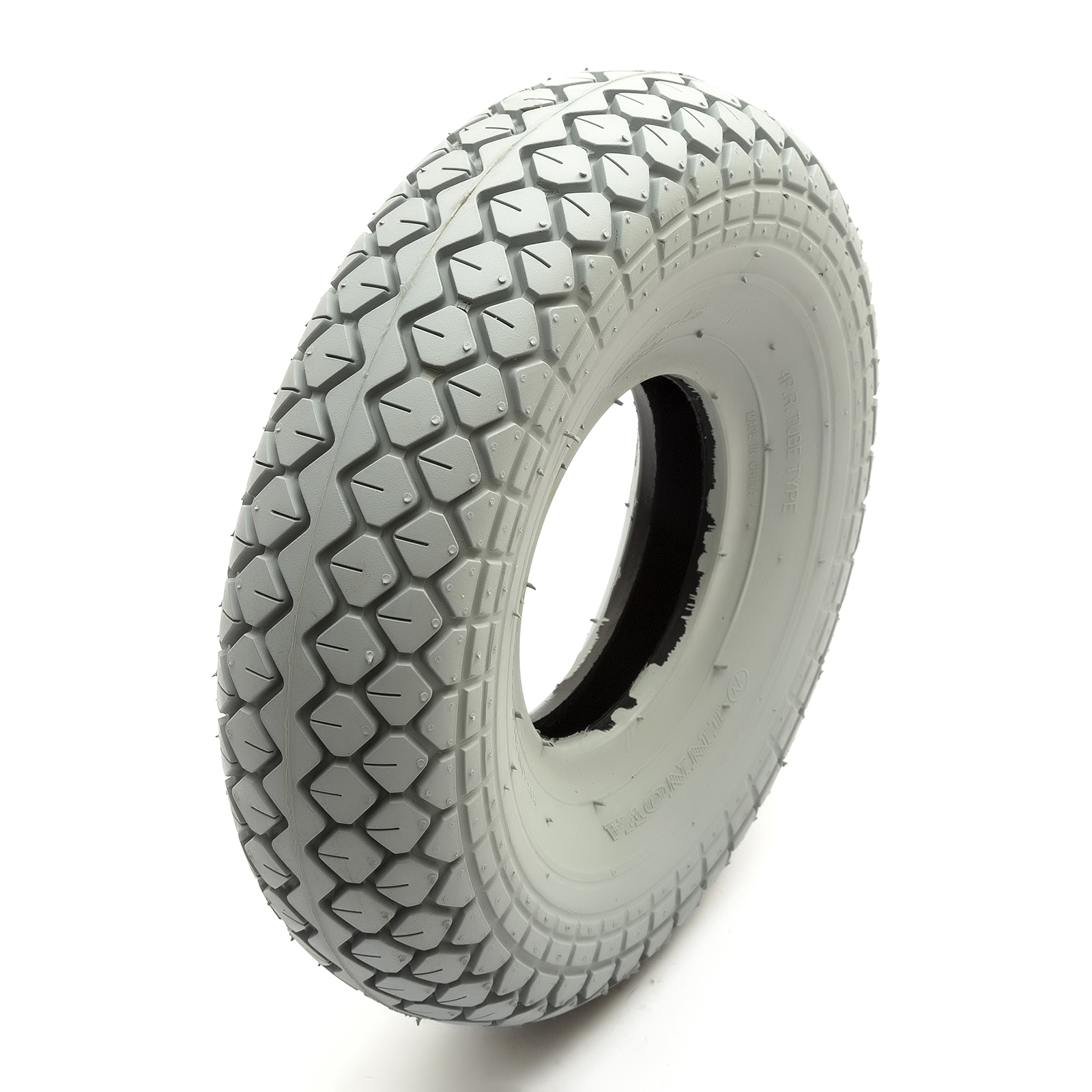 Tyre 4.005 Grey Diamond Block Tread Fit Mobility Scooter 5 Inch Wheel