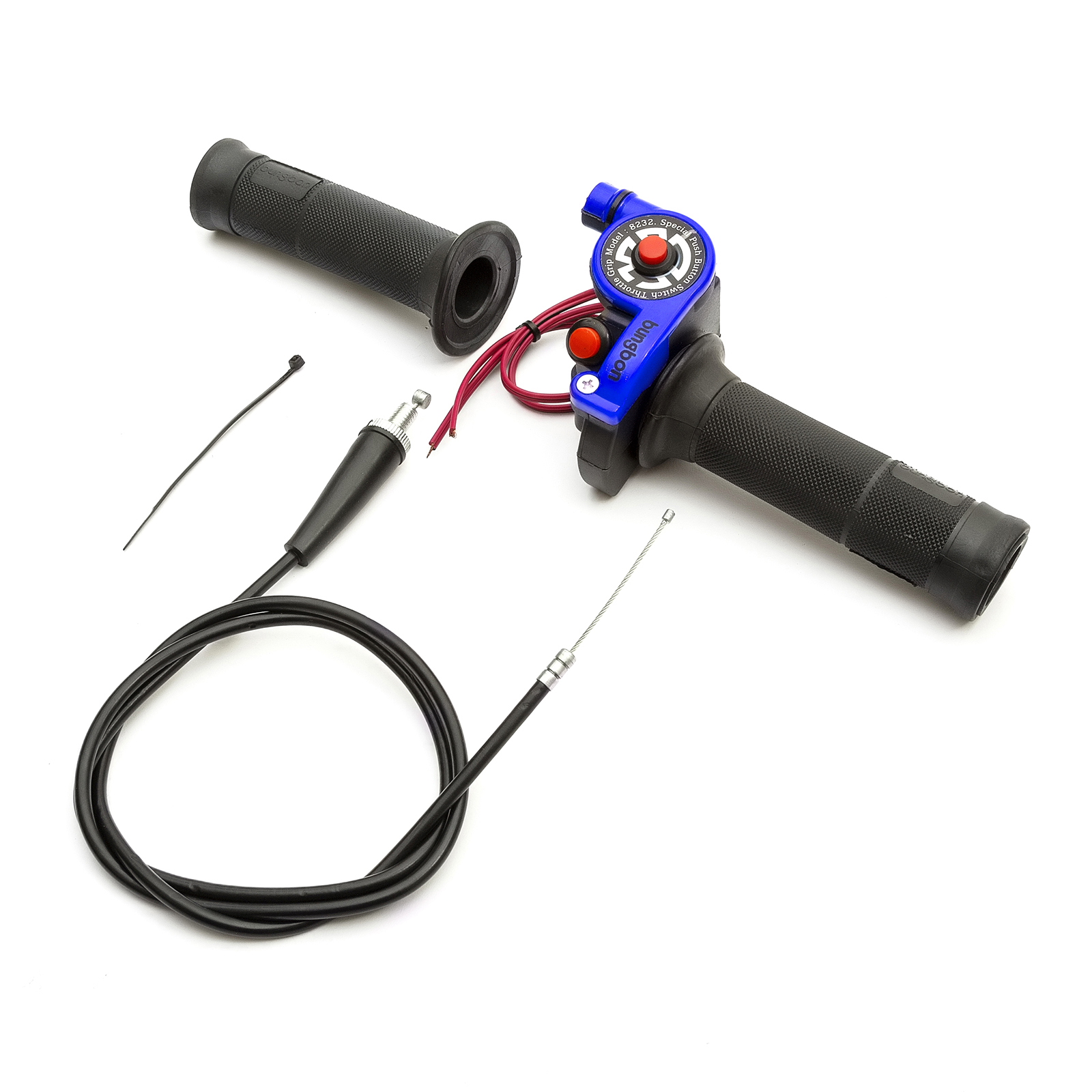 Motorräder 1/4 Quick Turn Twist Throttle Blau + Kabel 43 Zoll 125cc bis