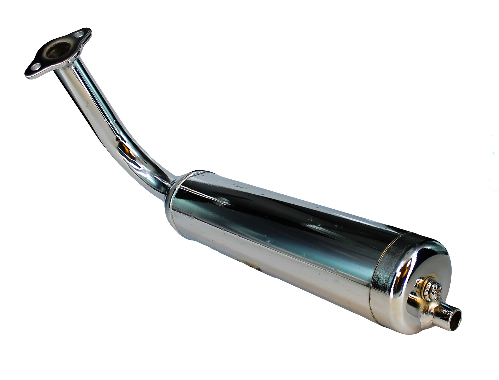 Exhaust Muffler Silencer Chrome Petrol Engine Bike Bicycle 50cc 60cc