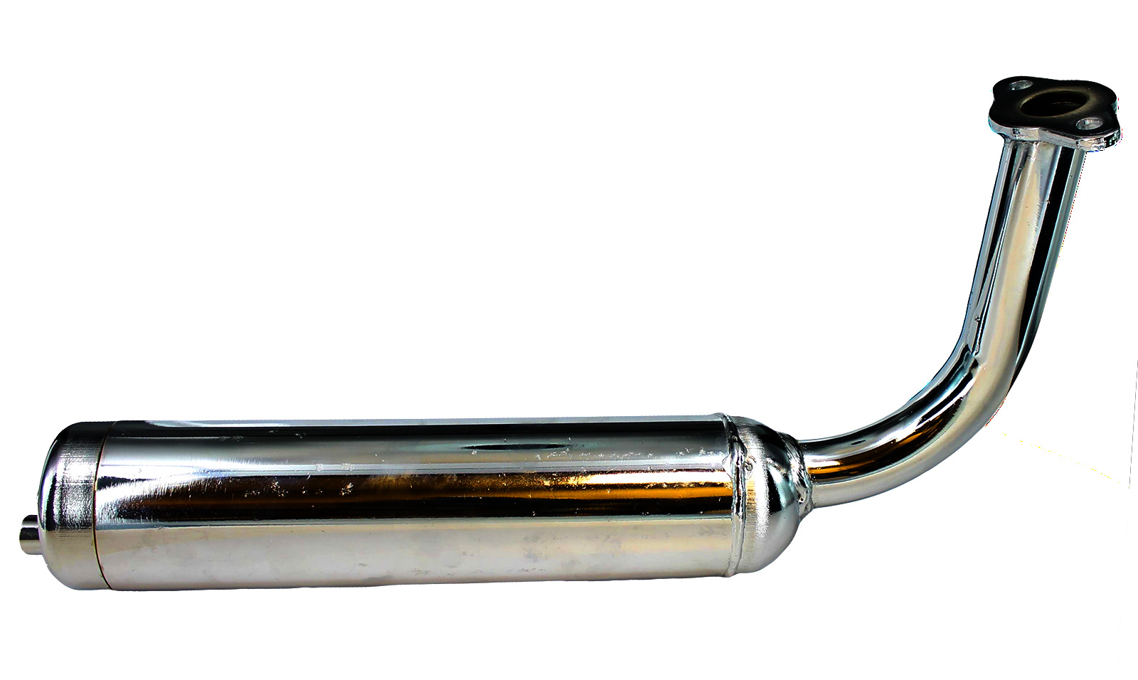 Exhaust Muffler Silencer Chrome Petrol Engine Bike Bicycle 50cc 60cc