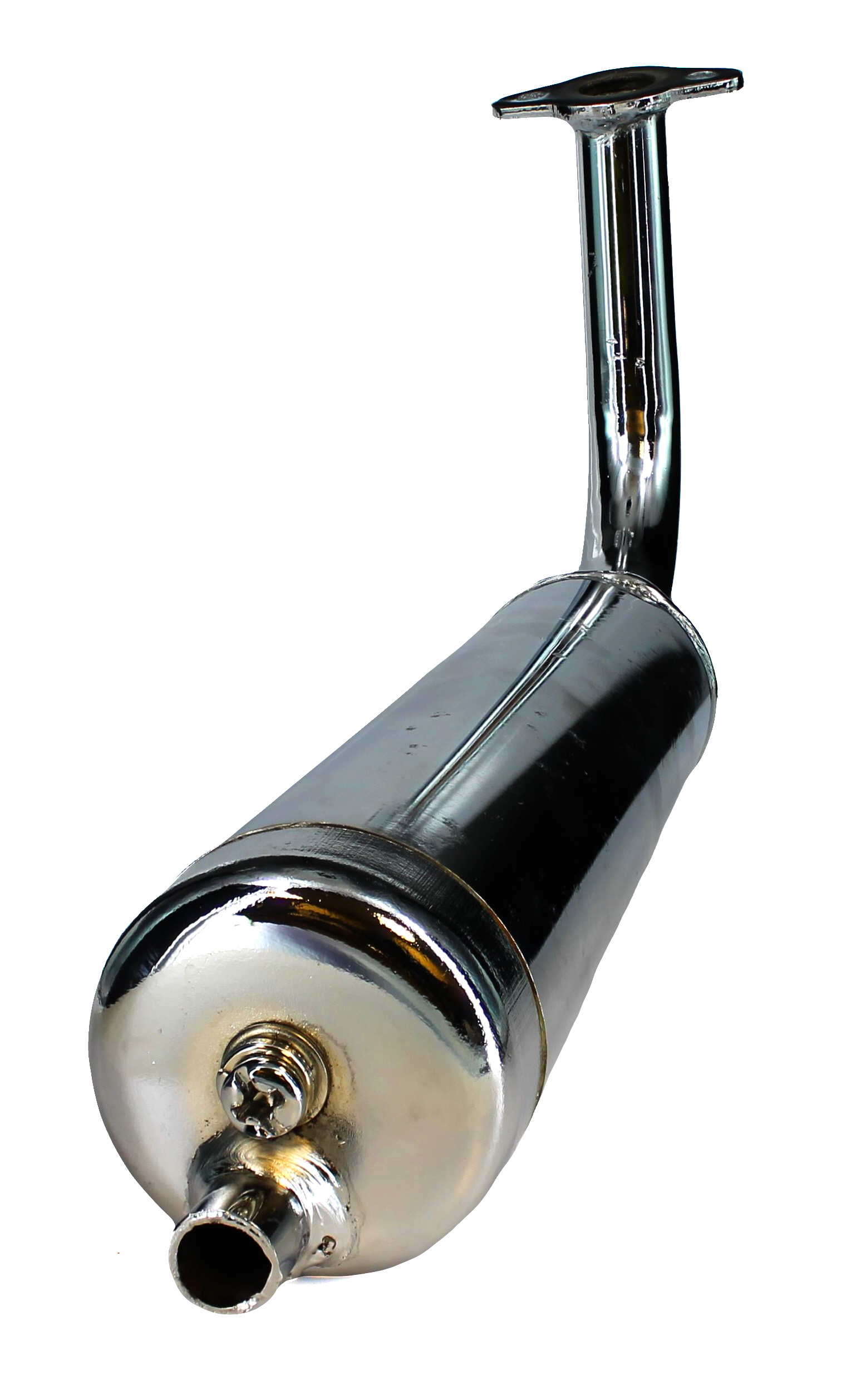 Exhaust Muffler Silencer Chrome Petrol Engine Bike Bicycle 50cc 60cc