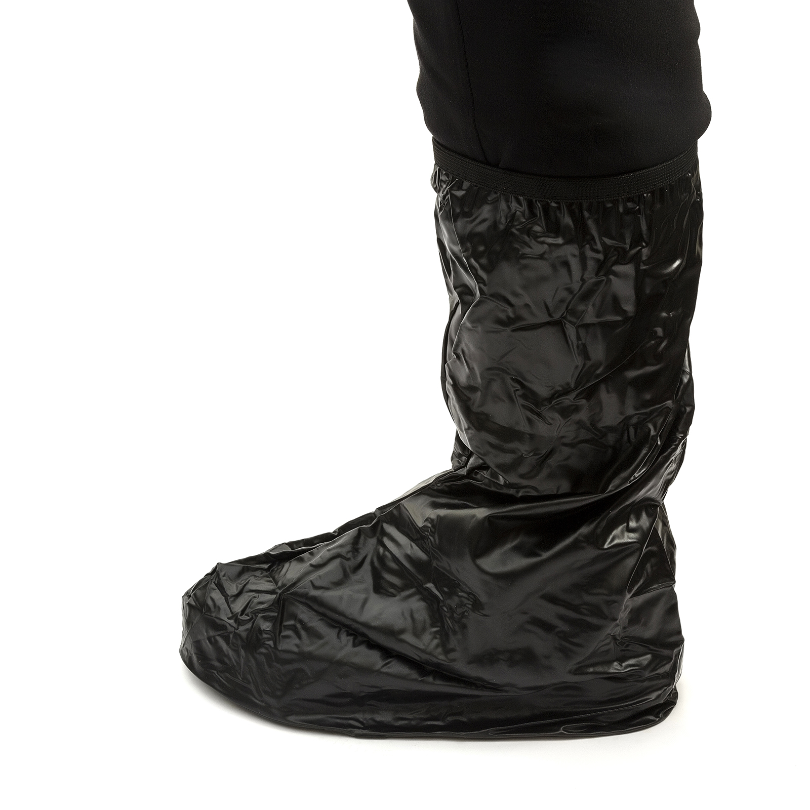 PVC Waterproof Rain Boot Shoe Cover Black Reusable Overshoe Work ...