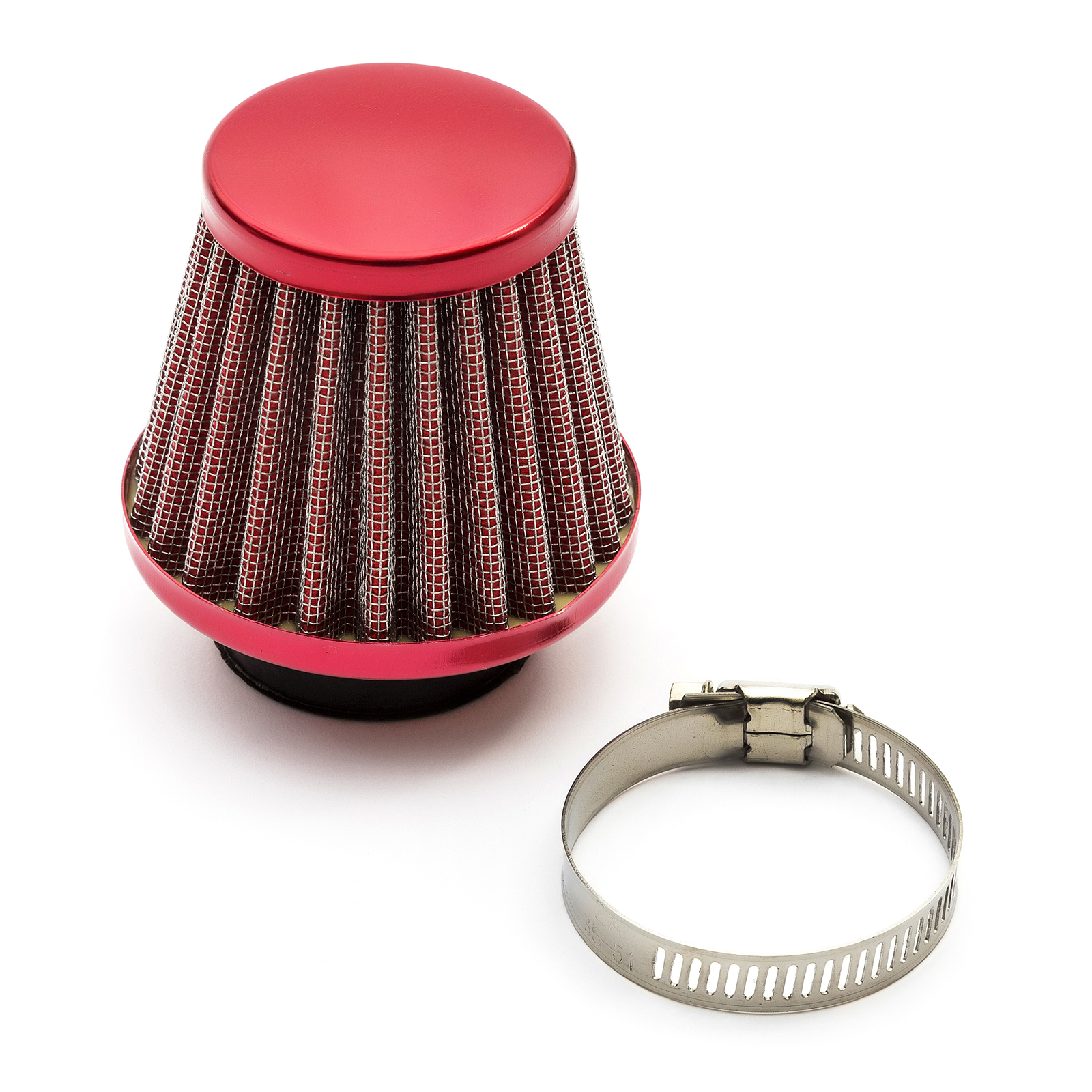 35mm Scooter Air Filter Red Performance Mushroom Style Straight Neck