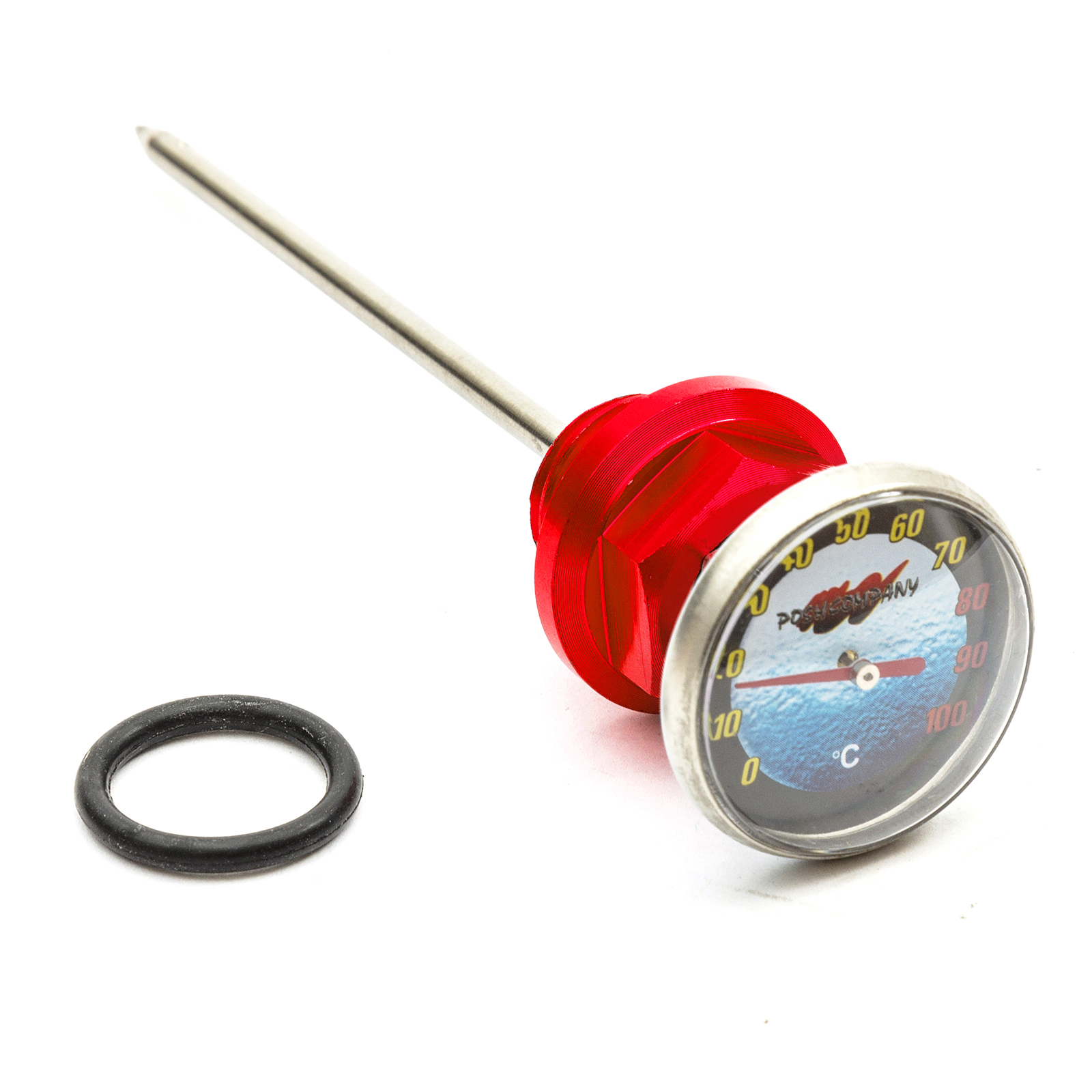 Pitbike Motorcycle Oil Dipstick Temperature Gauge Red 110cc 125cc 140cc
