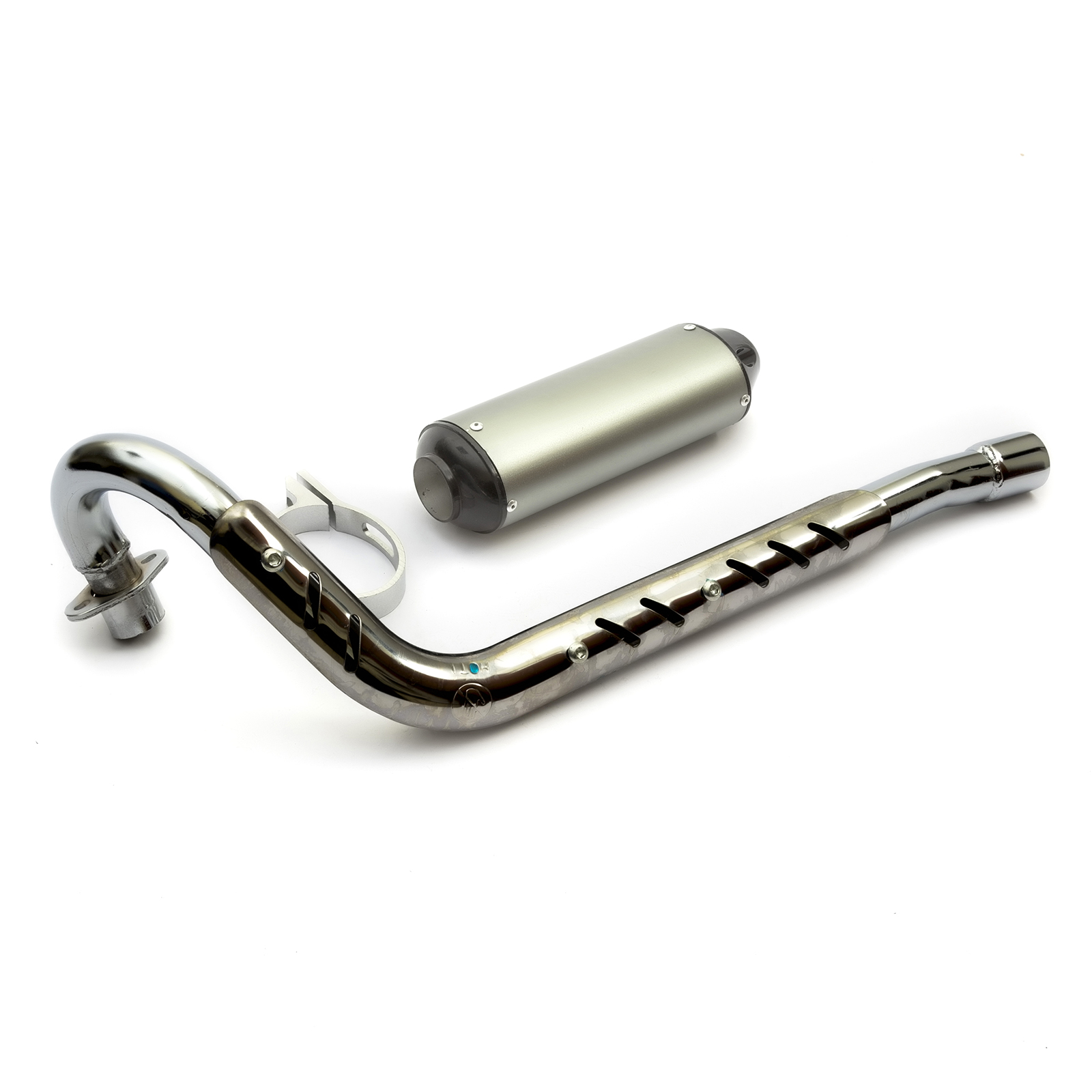 Pitbike Chrome Big Bore Exhaust System Complete For 110cc 125cc 140cc